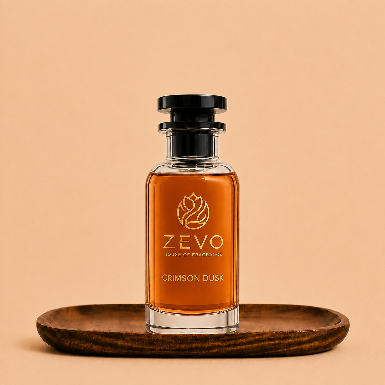 ZEVO Crimson Dusk luxury perfume bottle
